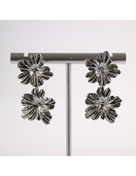 Kolczyki SREBRNE  KWIATY KWIATKI  STAL CHIRURGICZNA  LOLITA AKCESORIA