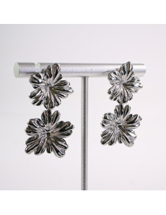 Kolczyki SREBRNE  KWIATY KWIATKI  STAL CHIRURGICZNA... 2