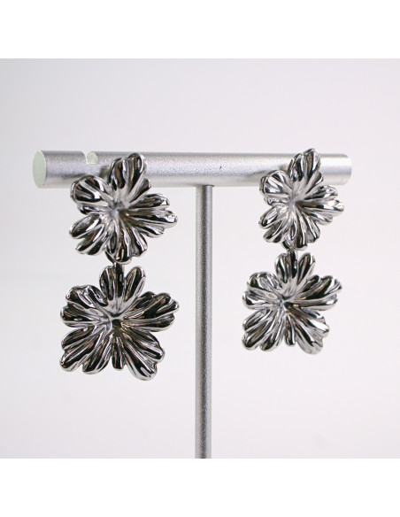 Kolczyki SREBRNE  KWIATY KWIATKI  STAL CHIRURGICZNA  LOLITA AKCESORIA