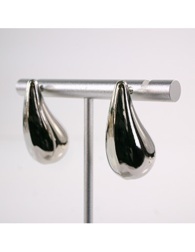 Kolczyki SREBRNE ŁEZKI KROPLE  STAL...