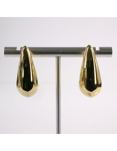 Kolczyki ZŁOTE  ŁEZKI KROPLE  STAL CHIRURGICZNA  LOLITA AKCESORIA 2,5 CM