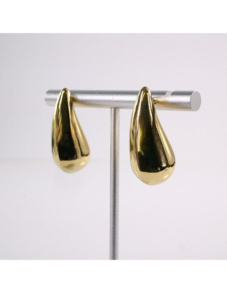Kolczyki ZŁOTE  ŁEZKI KROPLE  STAL CHIRURGICZNA  LOLITA AKCESORIA 2,5 CM