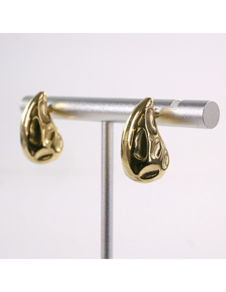 Kolczyki ZŁOTE KROPLE  ŁEZKI   STAL CHIRURGICZNA  LOLITA AKCESORIA 2 CM