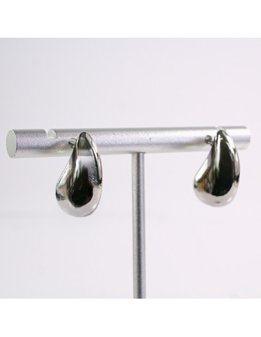 Kolczyki SREBRNE ŁEZKI KROPLE  STAL...
