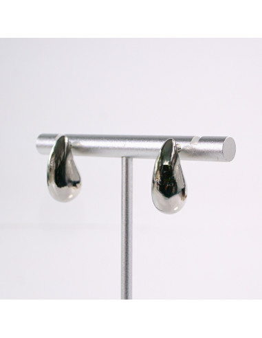 Kolczyki SREBRNE ŁEZKI KROPLE  STAL...