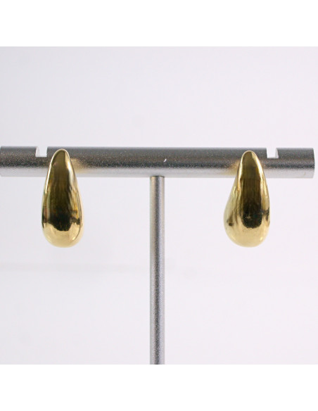 Kolczyki ZŁOTE  ŁEZKI KROPLE  STAL CHIRURGICZNA  LOLITA AKCESORIA 2 CM