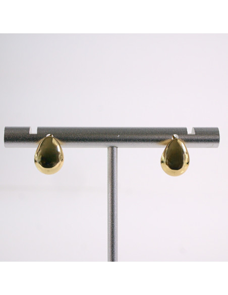 Kolczyki ZŁOTE KROPLE  ŁEZKI   STAL CHIRURGICZNA  LOLITA AKCESORIA 1 CM