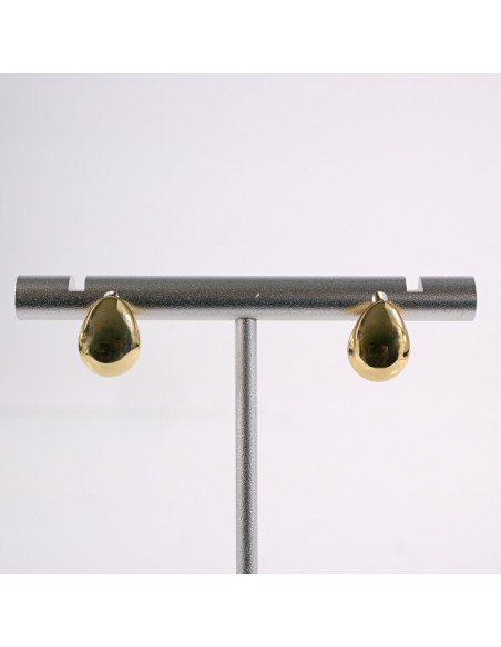 Kolczyki ZŁOTE KROPLE  ŁEZKI   STAL CHIRURGICZNA  LOLITA AKCESORIA 1 CM