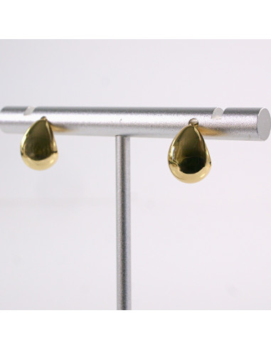 Kolczyki ZŁOTE KROPLE  ŁEZKI   STAL...