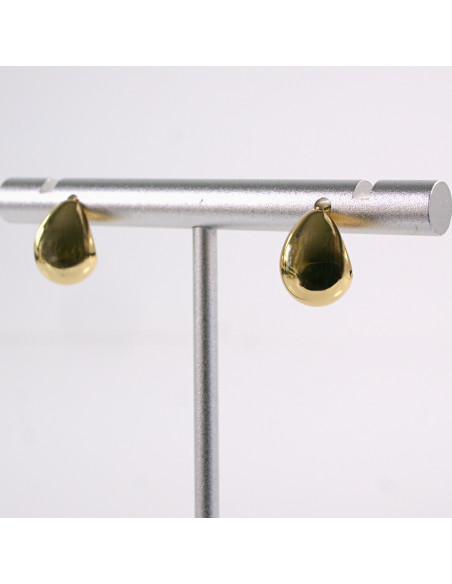 Kolczyki ZŁOTE KROPLE  ŁEZKI   STAL CHIRURGICZNA  LOLITA AKCESORIA 1 CM