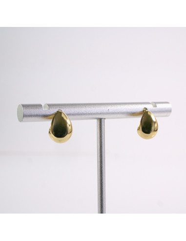 Kolczyki ZŁOTE KROPLE  ŁEZKI   STAL...