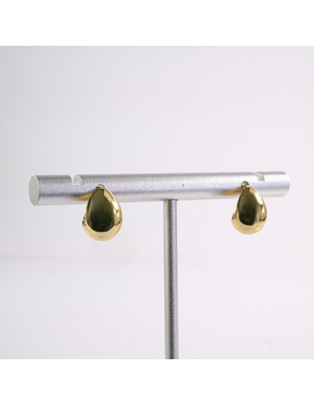 Kolczyki ZŁOTE KROPLE  ŁEZKI   STAL CHIRURGICZNA  LOLITA AKCESORIA 1 CM