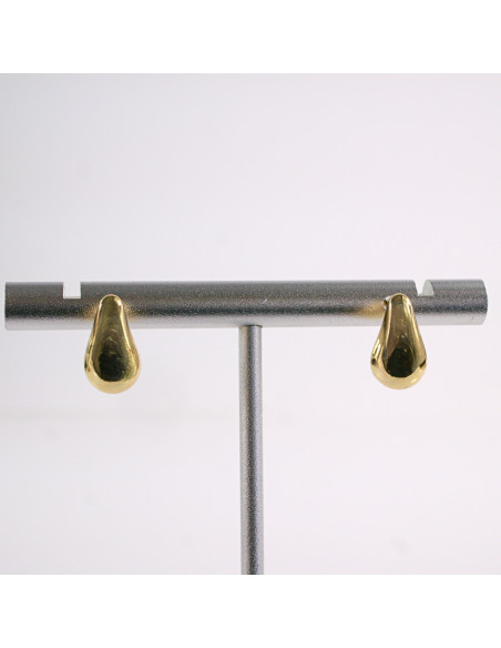 Kolczyki ZŁOTE  ŁEZKI KROPLE  STAL CHIRURGICZNA  LOLITA AKCESORIA 1 CM