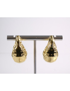 Kolczyki ZŁOTE "GNIECIONE" ŁEZKI   STAL CHIRURGICZNA...