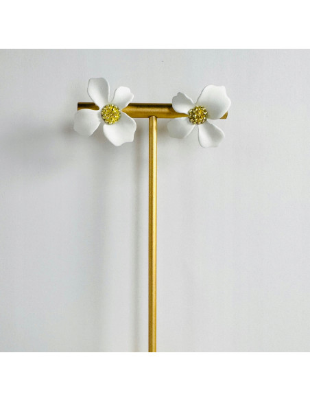 Kolczyki KWIATY KWIATKI BOHO Lolita Accessories srebrny sztyft 925