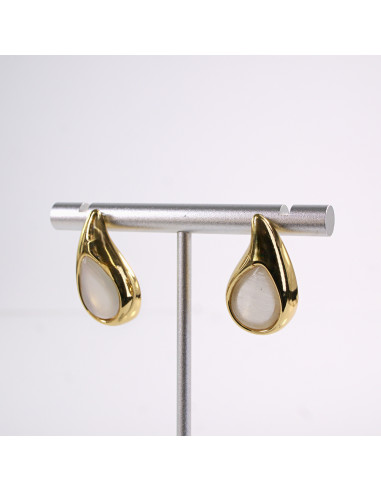 Kolczyki ZŁOTE  ŁEZKI KROPLE  STAL CHIRURGICZNA...