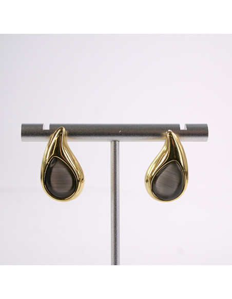 Kolczyki ZŁOTE  ŁEZKI KROPLE  STAL CHIRURGICZNA  LOLITA AKCESORIA 2,5 CM