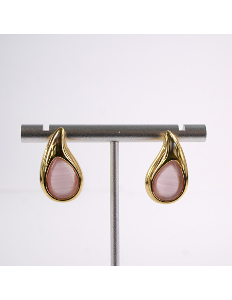 Kolczyki ZŁOTE  ŁEZKI KROPLE  STAL CHIRURGICZNA  LOLITA AKCESORIA 2,5 CM