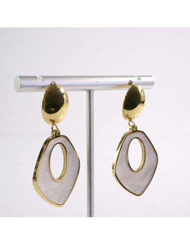 Kolczyki  ZŁOTE WISZĄCE   STAL CHIRURGICZNA...