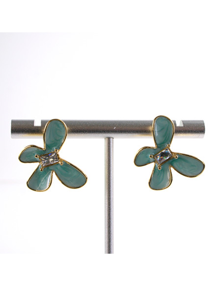 Kolczyki MOTYLE MOTYLKI TURKUSOWY   STAL CHIRURGICZNA  LOLITA AKCESORIA