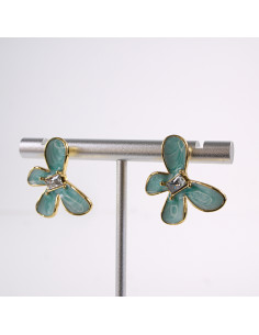 Kolczyki MOTYLE MOTYLKI TURKUSOWY   STAL CHIRURGICZNA... 2
