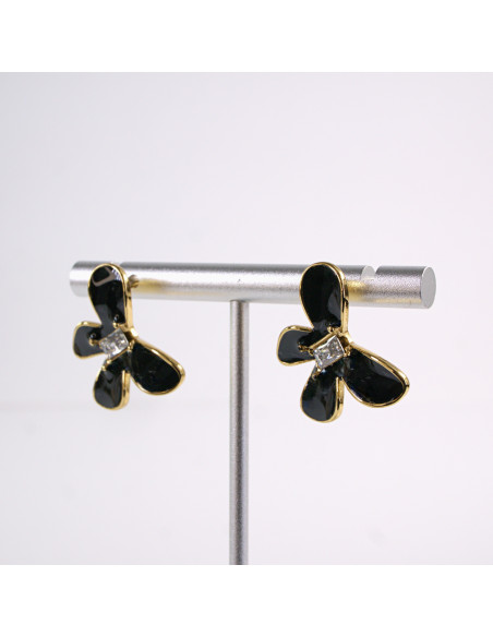 Kolczyki MOTYLE MOTYLKI CZARNY  STAL CHIRURGICZNA  LOLITA AKCESORIA