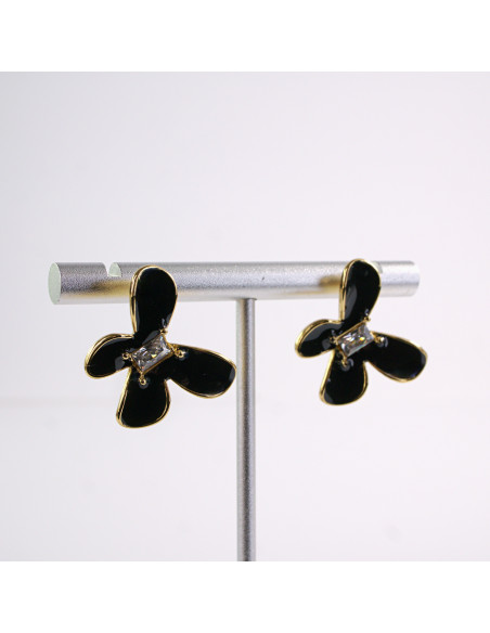 Kolczyki MOTYLE MOTYLKI CZARNY  STAL CHIRURGICZNA  LOLITA AKCESORIA