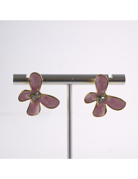 Kolczyki MOTYLE MOTYLKI RÓŻOWY  STAL CHIRURGICZNA  LOLITA AKCESORIA