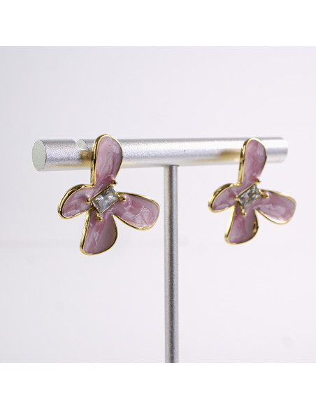 Kolczyki MOTYLE MOTYLKI RÓŻOWY  STAL CHIRURGICZNA  LOLITA AKCESORIA