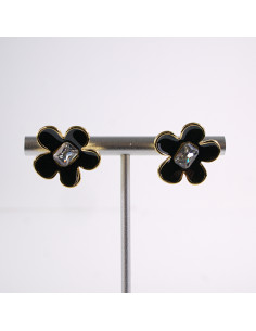 Kolczyk KWIATKI KWIATY  CZARNY  STAL CHIRURGICZNA  LOLITA...