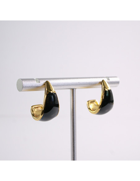 Kolczyki ZAWIJAS   CZARNY  STAL CHIRURGICZNA  LOLITA AKCESORIA