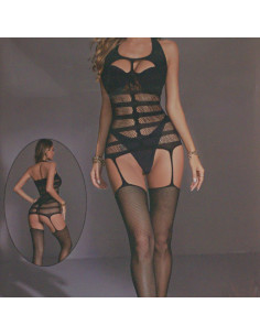 BIELIZNA EROTYCZNA BODY  SEKSOWNA KOMPLET CZARNY Lolita... 2