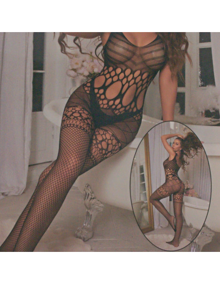 BIELIZNA EROTYCZNA BODY  SEKSOWNA KOMPLET CZARNY Lolita Accessories