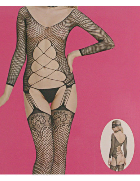 BIELIZNA EROTYCZNA BODY  SEKSOWNA KOMPLET CZARNY Lolita Accessories