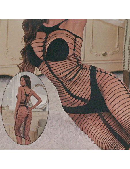 BIELIZNA EROTYCZNA BODY  SEKSOWNA KOMPLET CZARNY Lolita Accessories