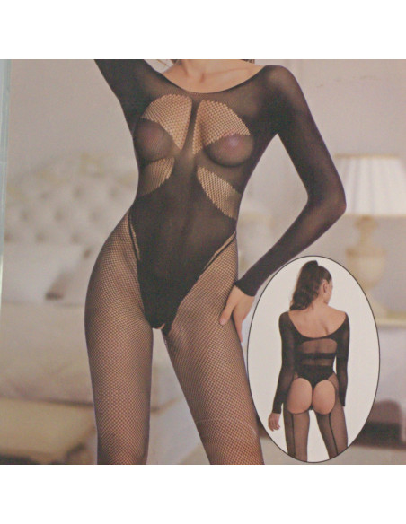 BIELIZNA EROTYCZNA BODY  SEKSOWNA KOMPLET CZARNY Lolita Accessories