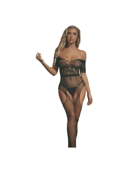 BIELIZNA EROTYCZNA BODY  SEKSOWNA KOMPLET CZARNY Lolita Accessories