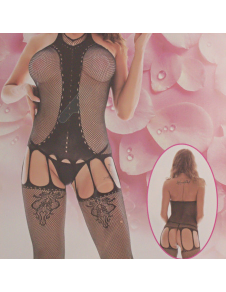 BIELIZNA EROTYCZNA BODY  SEKSOWNA KOMPLET CZARNY Lolita Accessories