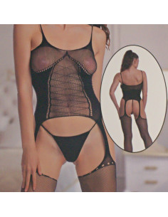 BIELIZNA EROTYCZNA BODY  SEKSOWNA KOMPLET CZARNY Lolita... 2