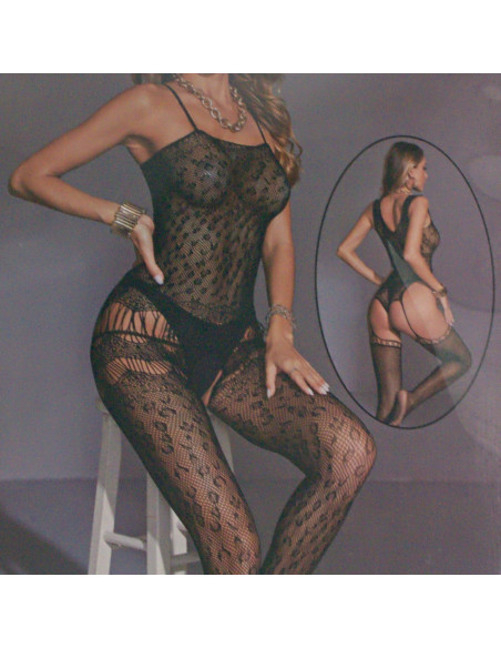 BIELIZNA EROTYCZNA BODY  SEKSOWNA KOMPLET CZARNY Lolita Accessories