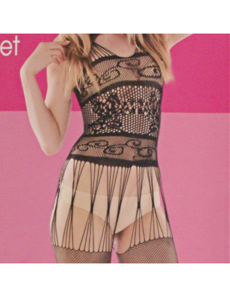 BIELIZNA EROTYCZNA BODY  SEKSOWNA KOMPLET CZARNY Lolita Accessories