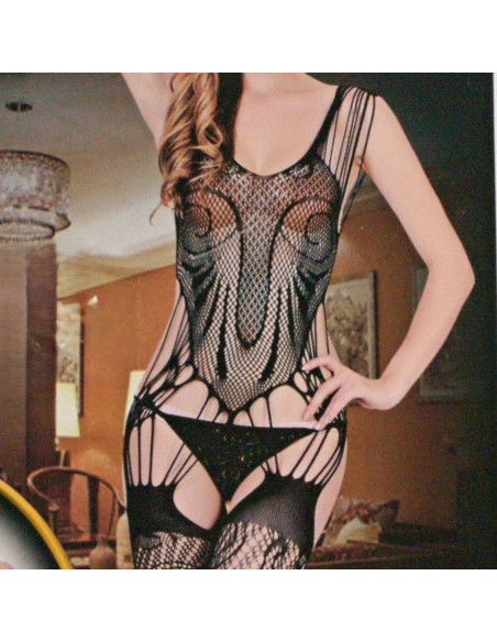 BIELIZNA EROTYCZNA BODY  SEKSOWNA KOMPLET CZARNY Lolita Accessories