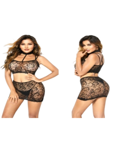 BIELIZNA EROTYCZNA BODY  SEKSOWNA KOMPLET CZARNY Lolita...