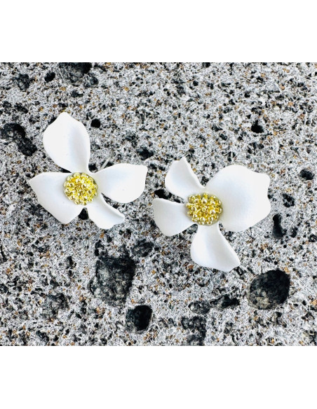 Kolczyki KWIATY KWIATKI BOHO Lolita Accessories srebrny sztyft 925