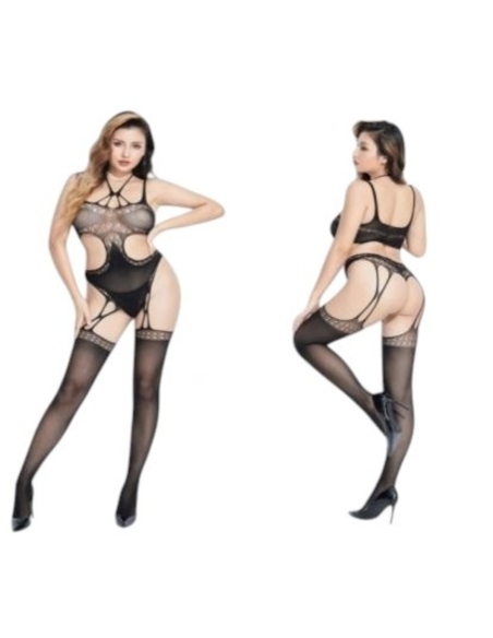 BIELIZNA EROTYCZNA BODY  SEKSOWNA KOMPLET CZARNY Lolita Accessories