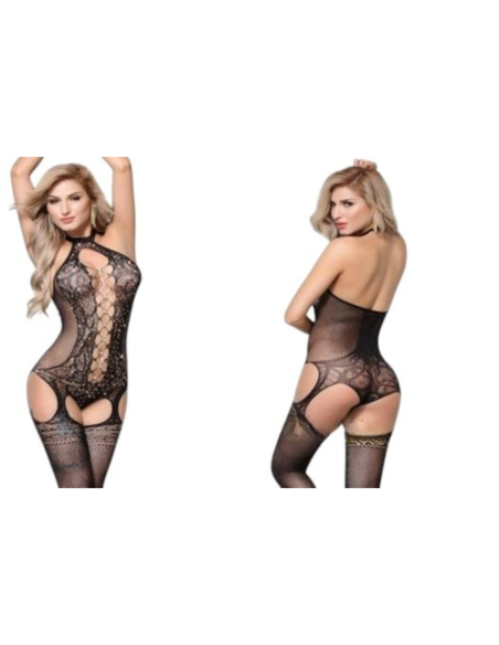 BIELIZNA EROTYCZNA BODY  SEKSOWNA KOMPLET CZARNY Lolita Accessories