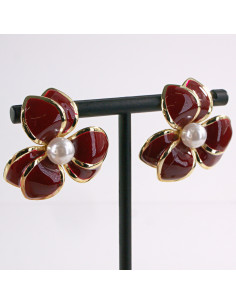 Kolczyki BORDOWY KWIAT PERŁA KWIATEK LOLITA AKCESORIA... 2