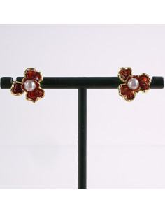 Kolczyki CZERWONY  KWIAT KWIATEK MAŁY LOLITA AKCESORIA... 2