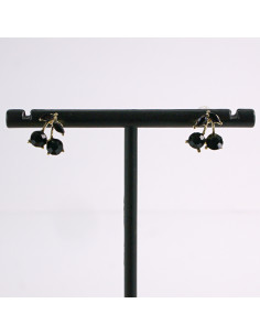 Kolczyki CZARNE WIŚNIE WISIENKI LOLITA AKCESORIA srebrny... 2