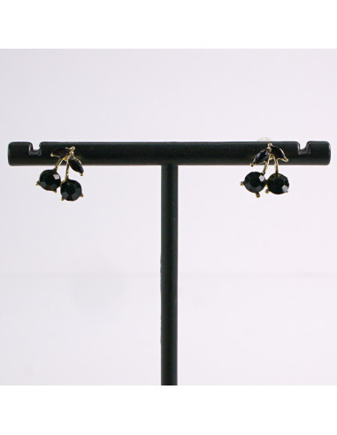 Kolczyki CZARNE WIŚNIE WISIENKI LOLITA...